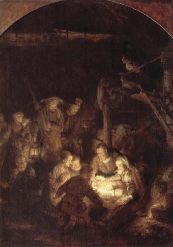REMBRANDT Harmenszoon van Rijn The Adoration of the Shepherds china oil painting image